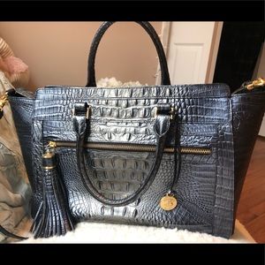 Brahmin Gunmetal Anna Purse